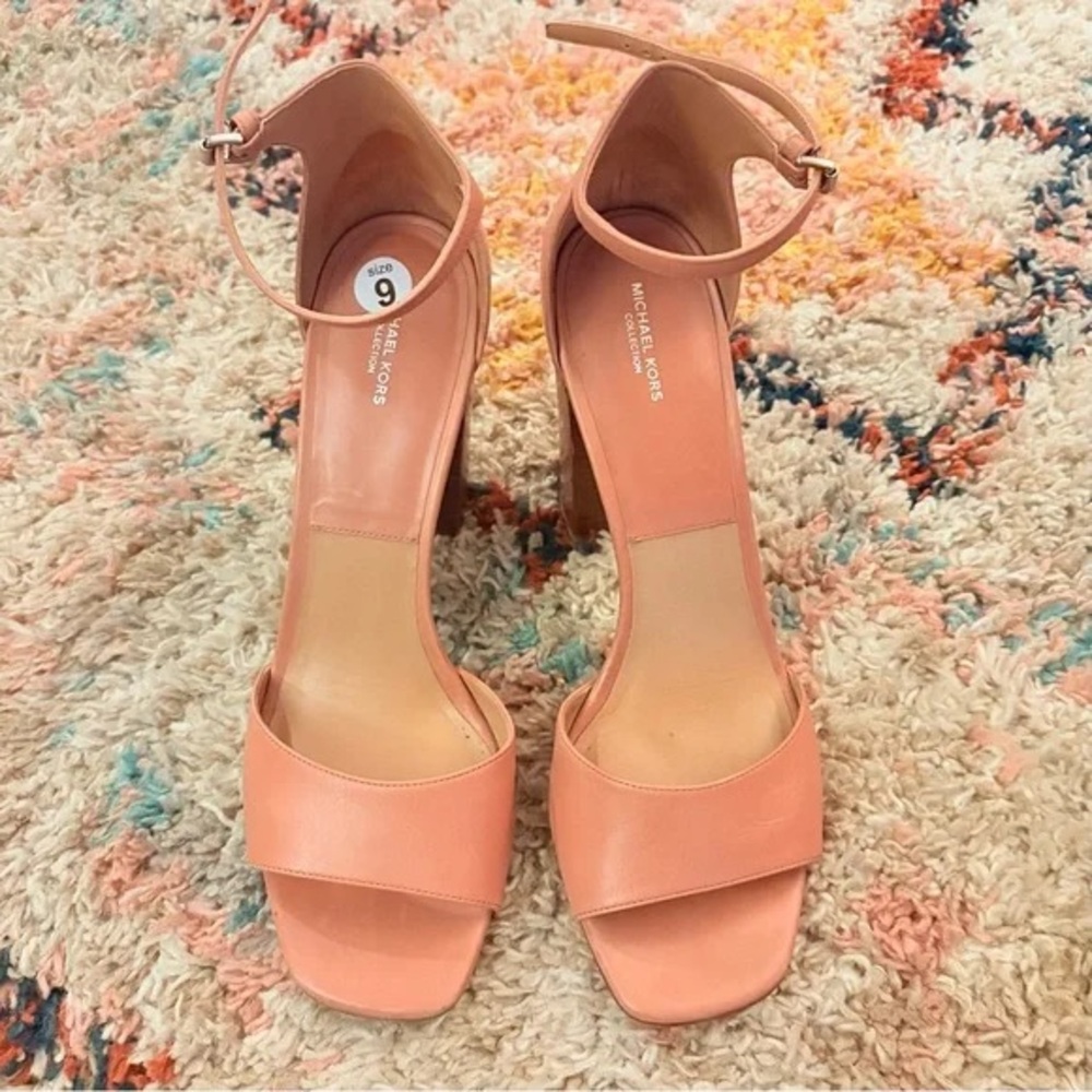 Michael Kors Women's Tan Heeled Sandals Ankle Strap Size 9